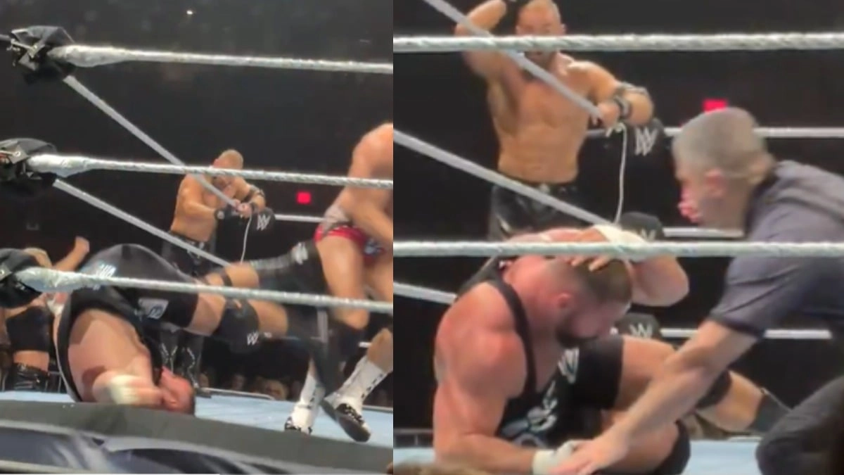 Брон Брейккер опасно приземлился на шею во время живого шоу WWE