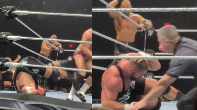 Брон Брейккер опасно приземлился на шею во время живого шоу WWE